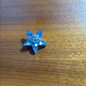 Blue Star Shaped Vintage Brooch